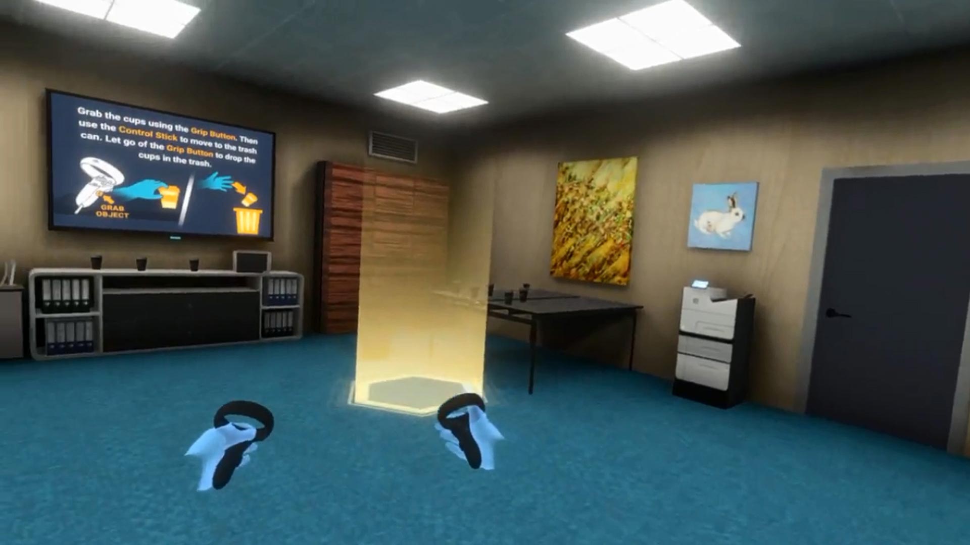 VR training office scene
